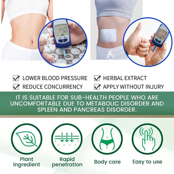 Ayurvedic Herb Sugar Control Patches - 12 Patches (Buy 1 Get 1 Free)